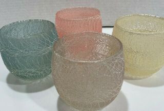 Shat - R - Pruf By Color Craft Spaghetti String Rubber Coated Roly - Poly Tumblers (4)
