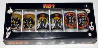 Kiss Band Shooter Shot Glass Set 6pk 2006 Hotter Hell Rock Over Love Gun