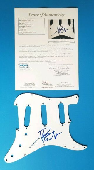 Dave Matthews Signed Fender Strat Guitar Pickguard Certified With Jsa Psa