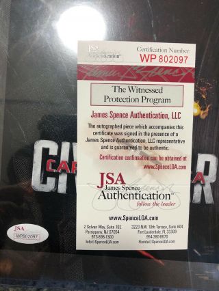 Chris Evans autographed signed Captain America Civil War 11x17 movie poster JSA 3