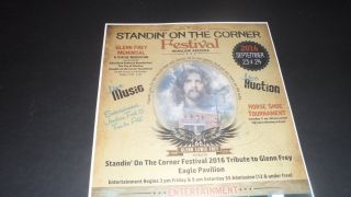 The Eagles Glenn Frey Poster Winslow Standing On The Corner Festival Poster