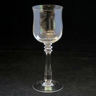 Mikasa Seville Crystal Water Goblet Optic Glass Multi Sided Stemware 8 1/8