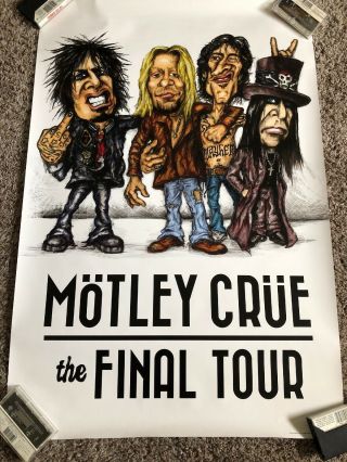Very Rare Motley Crue Final Tour Poster 24x36 The Dirt Sixx Lee Mars Neil Metal