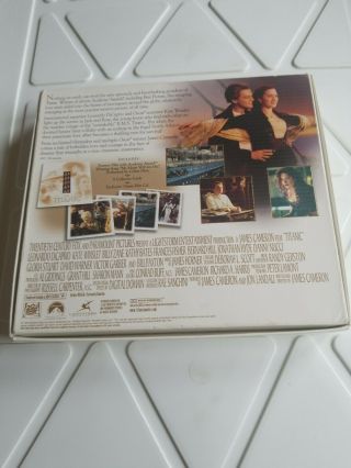 TITANIC VHS BOX W/35 mm Film Cel 8 Collector cards DiCaprio 2 VHS tapes NOT DVD 2