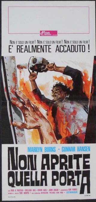Texas Chainsaw Massacre 13x28 Italian Poster 1975