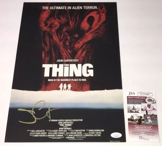 John Carpenter Signed 11x17 The Thing Photo Legend In Person Autograph Jsa