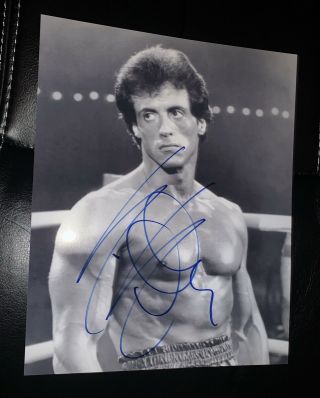 Sylvester Stallone Rare Autographed Signed 8x10 Rocky 2 B/w Photo