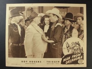 1954 Man From Oklahoma Western Movie Lobby Card Roy Rogers