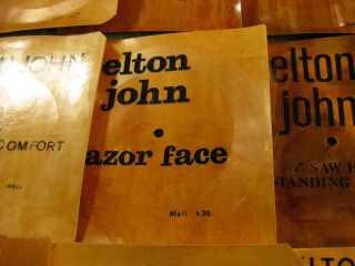 Elton John Set Of 16 Flexidisc Poland Post Cards Music Early 1970s Vintage
