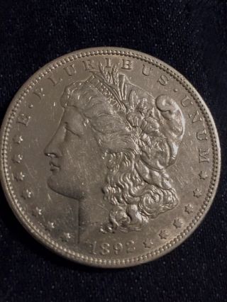 1892 - S Morgan Silver Dollar - Scarce - Key Date - Au
