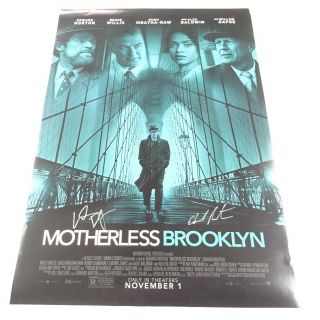 Motherless Brooklyn Signed 40 " X 27 " Movie Poster