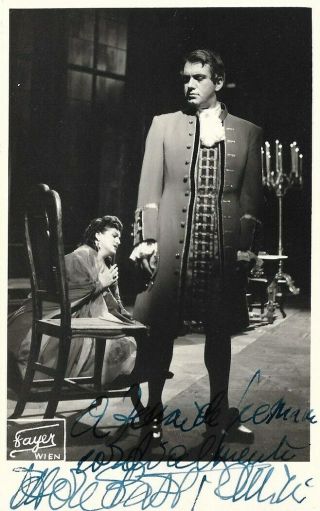 Ettore Bastianini In " Un Ballo In Maschera " Signed Opera Photo // 1963,  Vienna
