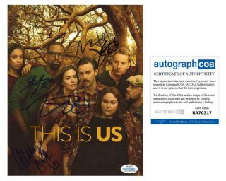 " This Is Us " Cast Autographs Signed 8x10 Photo - Mandy Moore,  4 Acoa