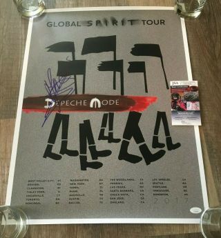 Martin Gore Of Depeche Mode Signed Tour Poster Jsa