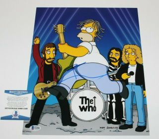 Pete Townshend The Who Signed Simpsons 11x14 Photo Guitar Proof Beckett 1