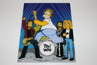 PETE TOWNSHEND THE WHO SIGNED SIMPSONS 11x14 PHOTO GUITAR PROOF BECKETT 1 3