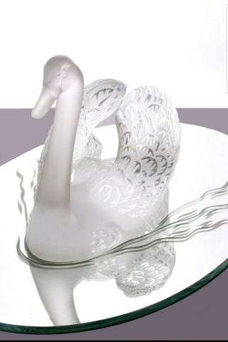 Lalique Head Up Swan W/ Mirror Guaranteed Authentic Retail $7,  500
