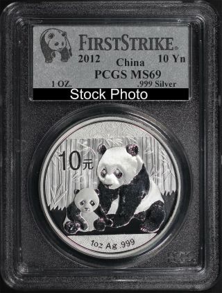 2012 China 10 Yuan 1 Oz Silver Panda Pcgs Ms - 69 First Strike - 176965