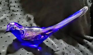 Fenton Cobalt Blue Glass Bird Of Happiness