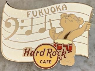 Hard Rock Cafe Fukuoka 2009 Musical Bear Series Pin - Le 100 - Hrc 49326