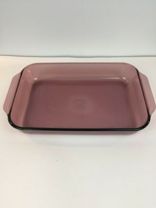 Pyrex Purple Cranberry 3 Qt Rectangle Baking Pan 233 - R A23 13 X 9 X 2 Inch