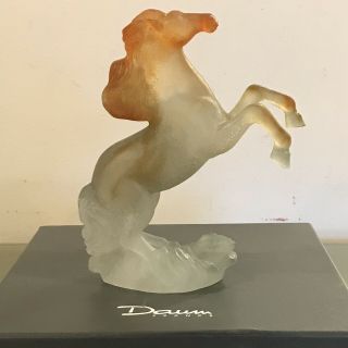 Daum Crystal,  Pate De Verre Rearing Horse, .