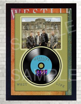 Westlife Spectrum Music Signed Framed Photo Lp Vinyl Photo Poster