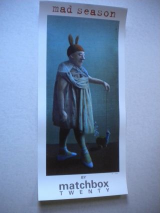 Matchbox Twenty 20 Mad Season Promotional Poster Ltd 4 Rob Thomas Rock