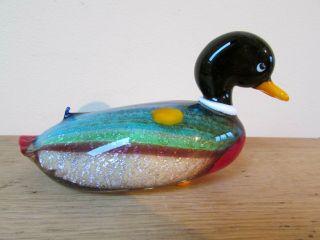Murano Glass Duck Stunning Colours