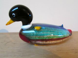 Murano glass duck stunning colours 2