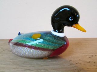 Murano glass duck stunning colours 3