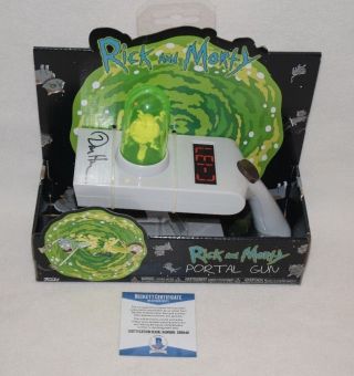Dan Harmon Signed Autographed Rick And Morty Portal Gun By Funko Bas D39820