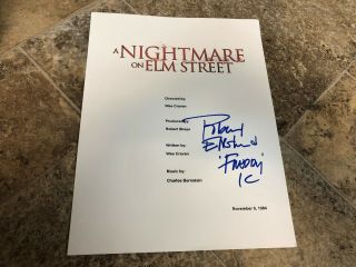 Robert Englund Signed Autographed A Nightmare On Elm Street Full Movie Script