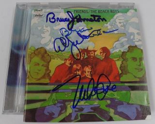 Brian Wilson The Beach Boys Signed Autograph " Friends " Cd By All 4 Members