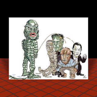 Creature From The Black Lagoon Universal Monsters Movie Art Vintage Horror Movie