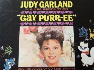 Judy Garland Signed 1962 Album Cover " Gay Purr - Ee " Wizard Of Oz Star Legend