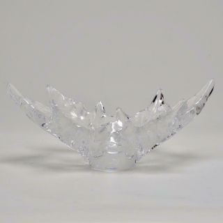 Signed Lalique France " Champs Elysees " Bowl Frosted & Clear Center Bowl