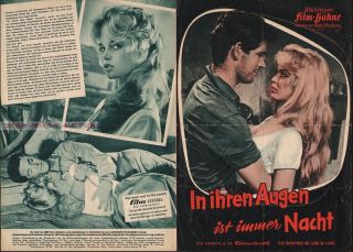 Brigitte Bardot - Stephen Boyd - The Night Heaven Fell German Movie Program