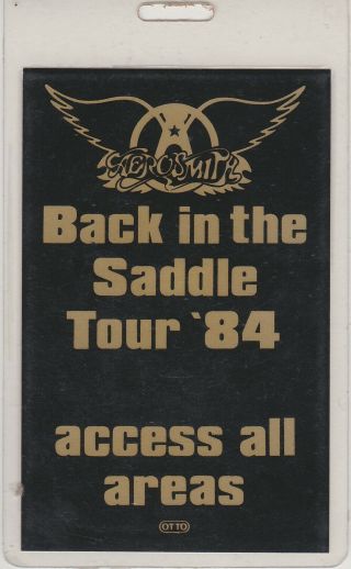 Aerosmith Backstage Pass - 1984 Back In The Saddle Tour