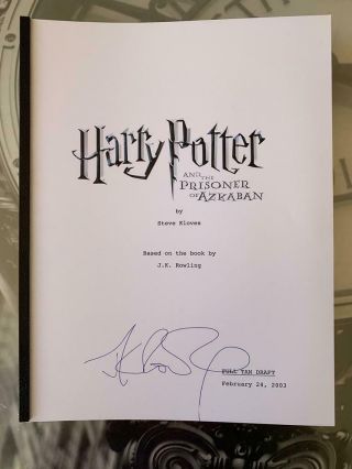 J.  K.  Rowling Signed Harry Potter And The Prisoner Of Azkaban (2004) Full Script