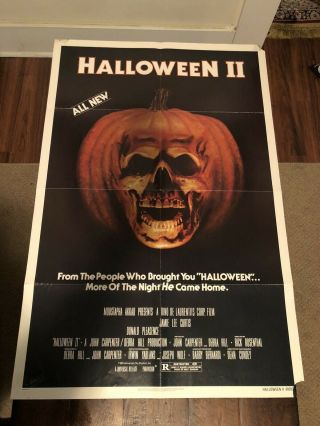 Halloween Ii One Sheet Movie Poster 27x41 1sh John Carpenter Horror
