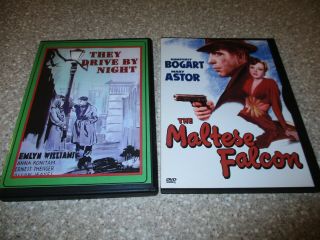 2 Vintage 1940s Dvds Humphrey Bogart They Drive By Night & The Maltese Falcon