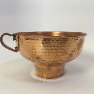 Copper Funnel In Classic Handle Teacup Shape