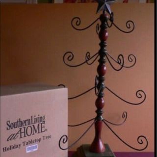 Southern Living At Home Wood And Wire Christmas Ornament Tree,  Nib