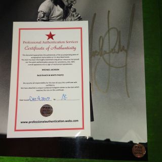 Michael Jackson Hand Signed Autograph 8x10 Photo 3