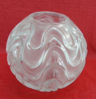 RARE LALIQUE FRANCE VIBRATION FROSTED LARGE 12 