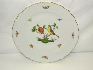 (1) Herend Rothschild Bird 1524 Ro 10 1/4 " Dinner Plate 4