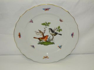(1) Herend Rothschild Bird 1524 Ro 10 1/4 " Dinner Plate 3