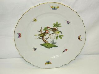 (1) Herend Rothschild Bird 1524 Ro 10 1/4 " Dinner Plate 2