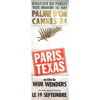 Paris Texas Movie Poster 23x63 In.  - 1984 - Wim Wenders,  Nastassja Kinski